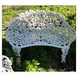Petite Cast Iron Bench and Chair