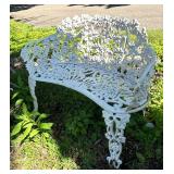 Petite Cast Iron Bench and Chair