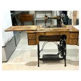 Beautiful Vintage Sewing Table with Damascus Sewing Machine