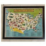 Framed United States Parks and Monuments Puzzle