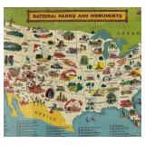 Framed United States Parks and Monuments Puzzle