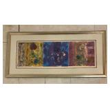 Red Sun Monoprint by Bonnie Dolin