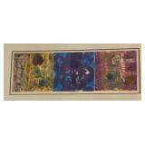 Red Sun Monoprint by Bonnie Dolin