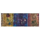 Red Sun Monoprint by Bonnie Dolin