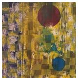 Red Sun Monoprint by Bonnie Dolin