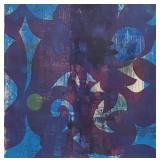 Red Sun Monoprint by Bonnie Dolin