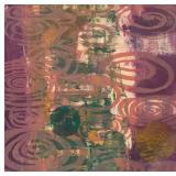 Red Sun Monoprint by Bonnie Dolin