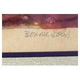 Red Sun Monoprint by Bonnie Dolin