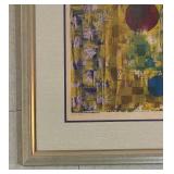 Red Sun Monoprint by Bonnie Dolin