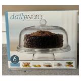 New Daily Ware 6 in 1 Footed Cake Dome