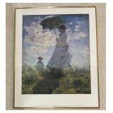 "Woman with a Parasol" Print by Claude Monet