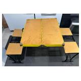 Awesome Vintage Portable Picnic Table for Four