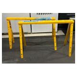 Two Crawford Adjustable Height Saw Horses