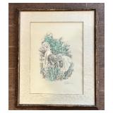 "Children and Flowers" Limited Edition Print by Milton Goldman