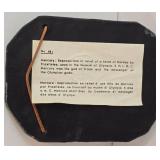 Unique Patrick Roujie Au Framed Miniature Watercolor & Mercury Hermes Reproduction