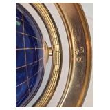 Vintage Brass Globe with Semi-precious Stone Inlay