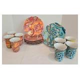 Vibrant Darjeeling Rosana Plates/Mugs