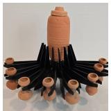 Distinctive Mid-Century Modern Cast Iron & Terra Cotta Menorah and More