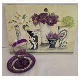 Kathryn White Placemats plus Art Glass Cup & Saucer
