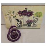 Kathryn White Placemats plus Art Glass Cup & Saucer