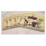 Kathryn White Placemats plus Art Glass Cup & Saucer