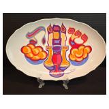 Signed Mordecai Rosenstein Judaic Serving Platter