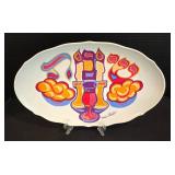 Signed Mordecai Rosenstein Judaic Serving Platter