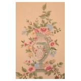 Delicate Framed and Matted Grecian Urn Needlepoint