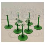 Stunning Vintage Emerald Green French Luminarc Stemware