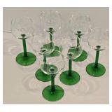 Stunning Vintage Emerald Green French Luminarc Stemware