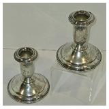 Pair of Weighted Sterling Silver Candlesticks
