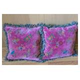 Pair of Vibrant Throw Pillos