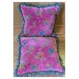 Pair of Vibrant Throw Pillos