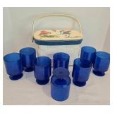 Adorable Woven Basket & Plasticware Set