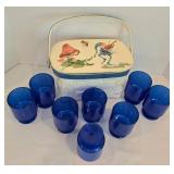 Adorable Woven Basket & Plasticware Set