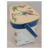 Adorable Woven Basket & Plasticware Set