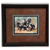 Framed Signed Watercolor Under Glass