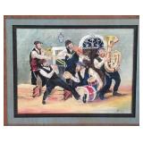 Framed Signed Watercolor Under Glass