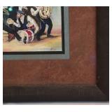 Framed Signed Watercolor Under Glass