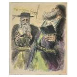 Original Signed & Numbered Ira Moskowitz Etching, "Scholars"