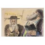Original Signed & Numbered Ira Moskowitz Etching, "Scholars"