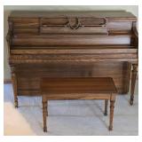 Beautiful Story & Clark Upright Piano & Bench