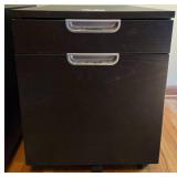 Pair of Compact Rolling File Cabinets