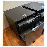 Pair of Compact Rolling File Cabinets