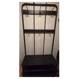 Versatile Metal Entryway Bench/Coat Rack