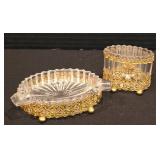 Vintage Glassware Options with Metallic Accents