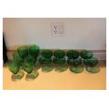 Anchor Hocking Forest Green Stemware