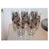 Christmas Pinecone & Berry Glassware