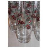 Christmas Pinecone & Berry Glassware