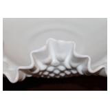 Fenton Hobnail Milk Glass Basket